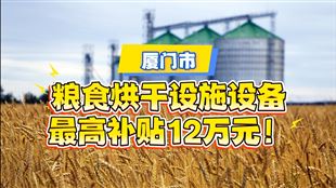 最高補貼12萬元！廈門市為提升產(chǎn)地糧食烘干能力出大招