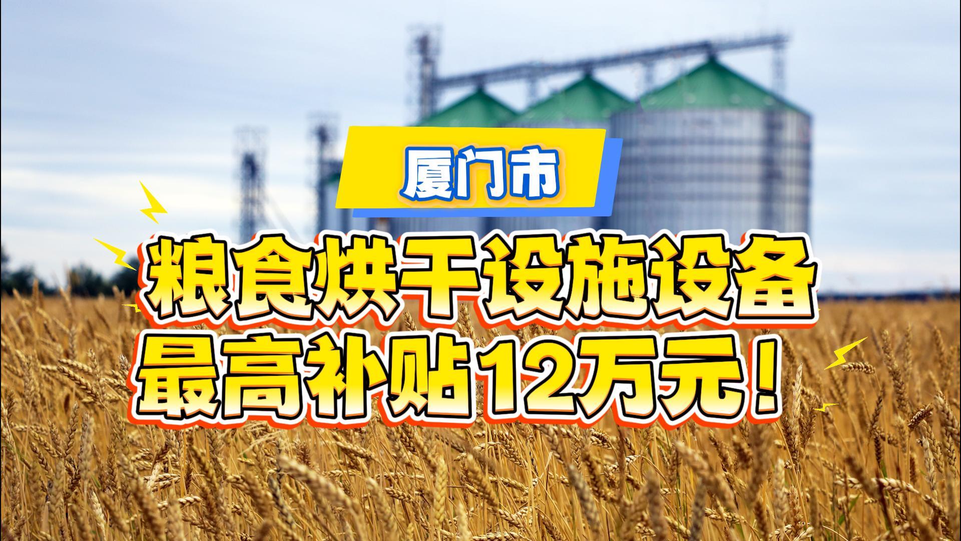最高補(bǔ)貼12萬(wàn)元！廈門(mén)市為提升產(chǎn)地糧食烘干能力出大招